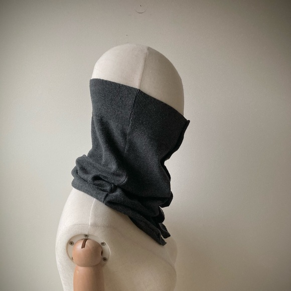 joodito 100% cotton sweater snood lightweight soft scarf turtleneck collar gray - Picture 4 of 9